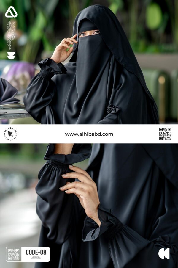 Subaita Set - 3 Layer Hijab & Burka Set [CODE 08] - Image 4